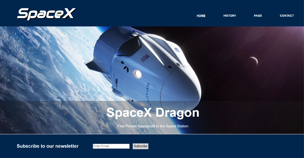 Space X Dragon Web Project